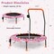 Kids Mini Trampoline with Music Lights Bluetooth Speaker Indoor Toddler Jumping Trampoline